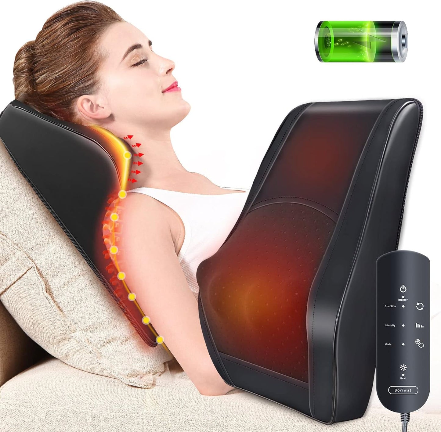 Revive™ Cordless Heat Massager - Back Pain Relief, Muscle Relaxation