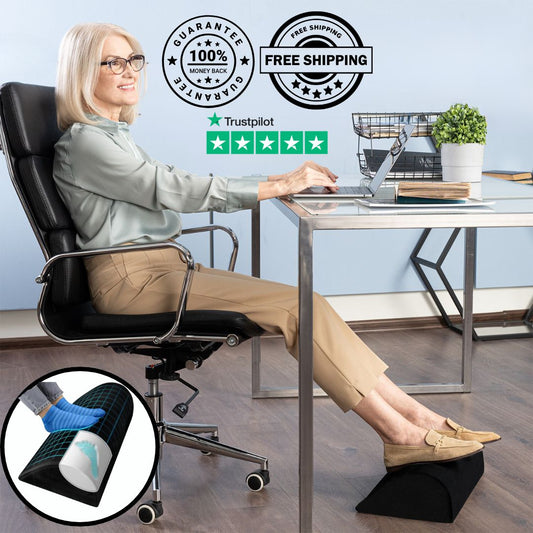 FootFoam™ Under Desk Foot Rest - Reduced Foot and Leg Pain