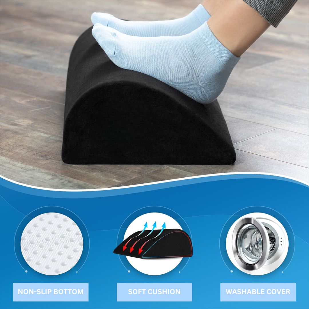 FootFoam™ Under Desk Foot Rest - Reduced Foot and Leg Pain